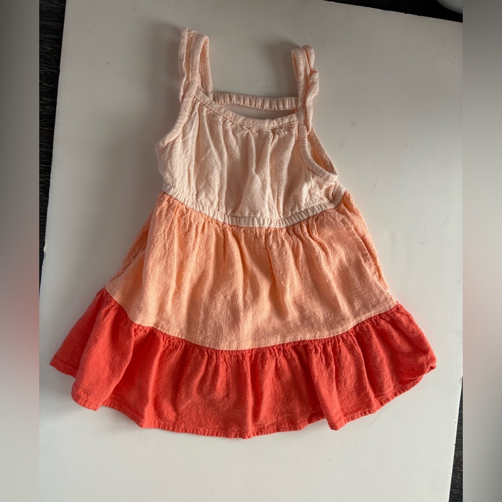Cat & Jack Peach and Cream Dress